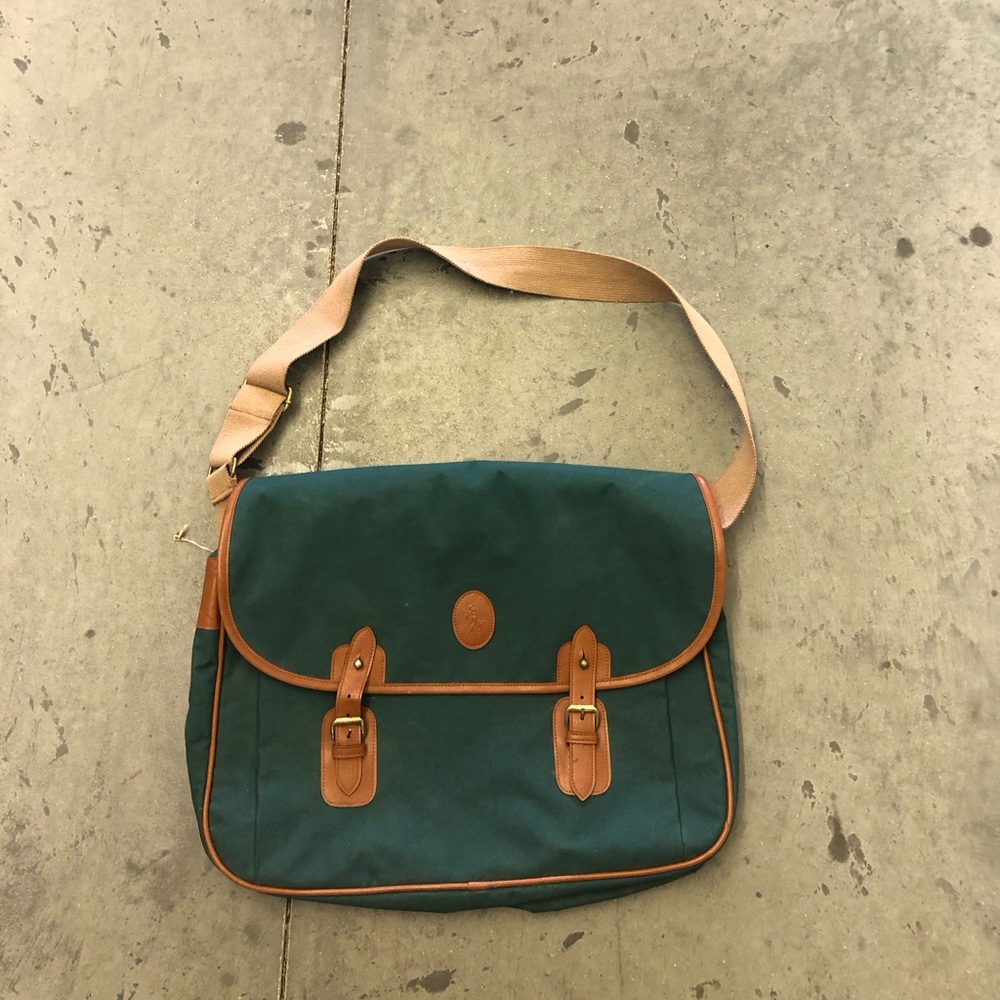 Vintage Ralph Lauren Green Messenger Bag
